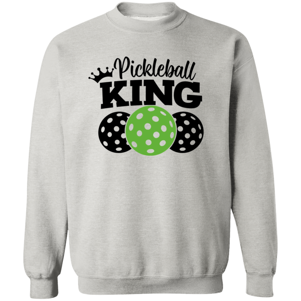 Pickleball King Crewneck Pullover Sweatshirt