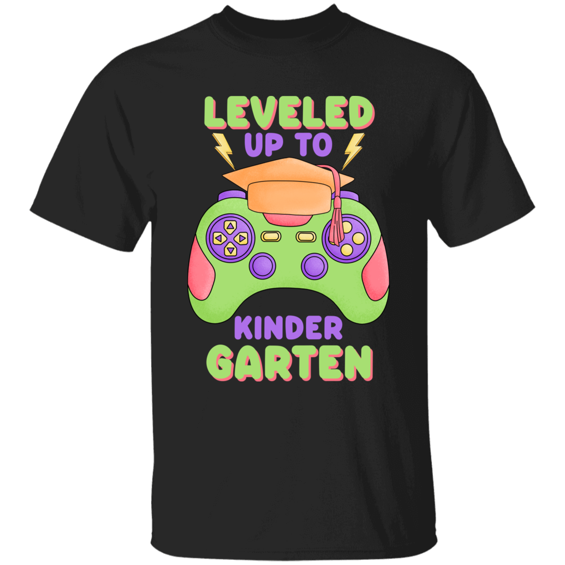 Leveled Up to Kindergarten Youth Cotton T-Shirt