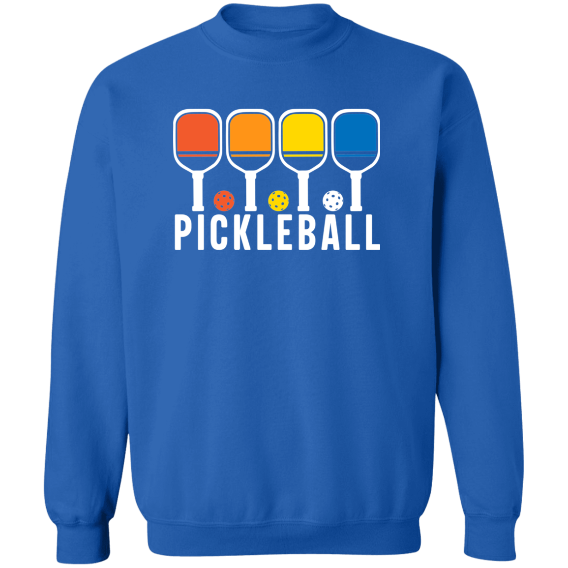 Pickleball Colors Crewneck Pullover Sweatshirt