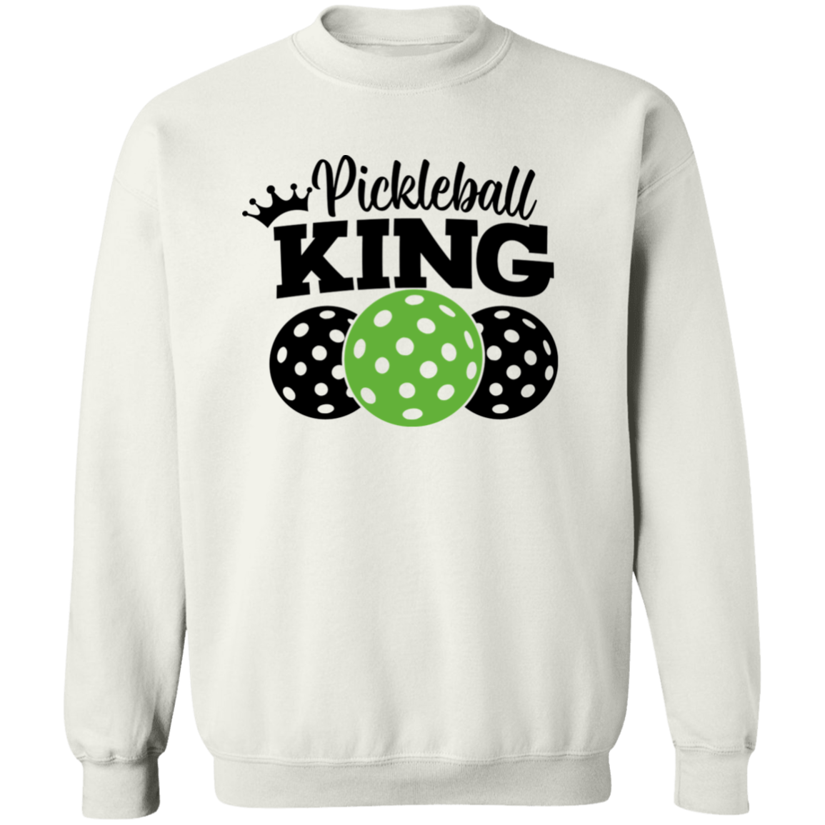 Pickleball King Crewneck Pullover Sweatshirt