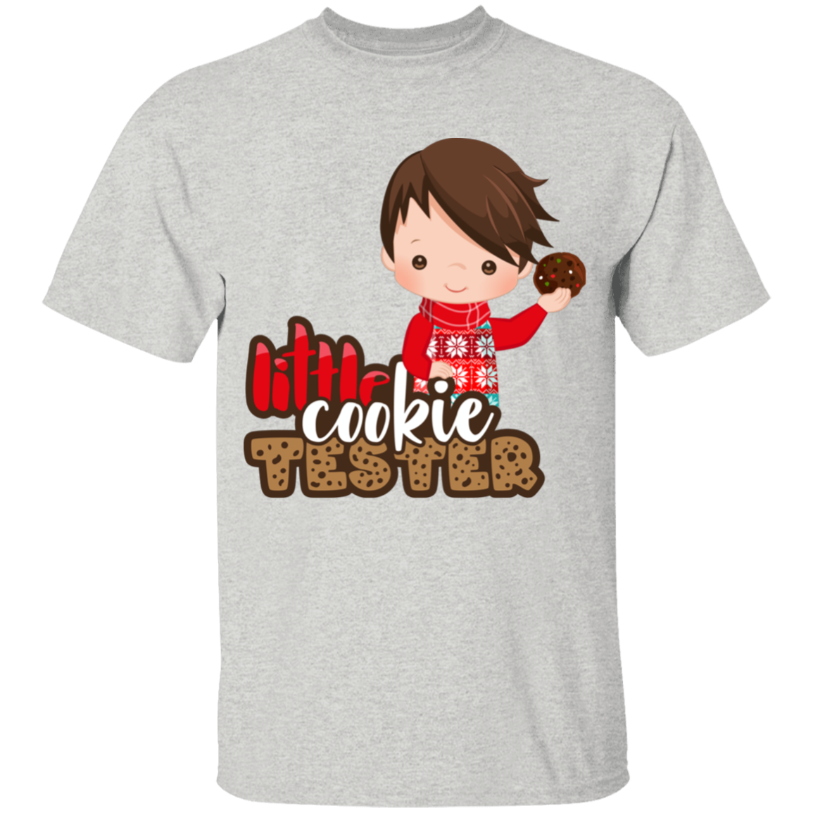 Little Cookie Test Dark Hair Boy 100% Cotton T-Shirt