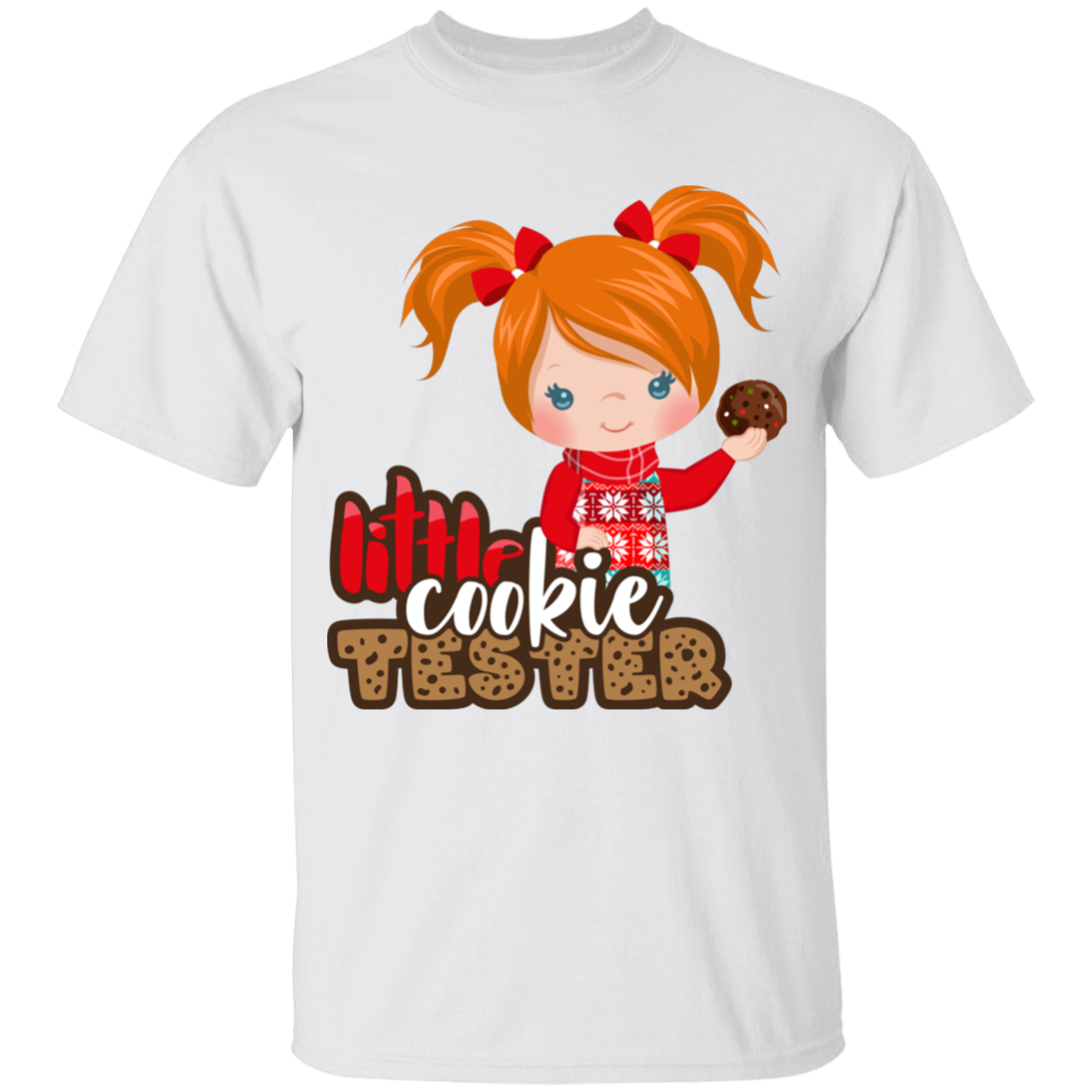 Little Cookie Tester Red Hair Girl 100% Cotton T-Shirt