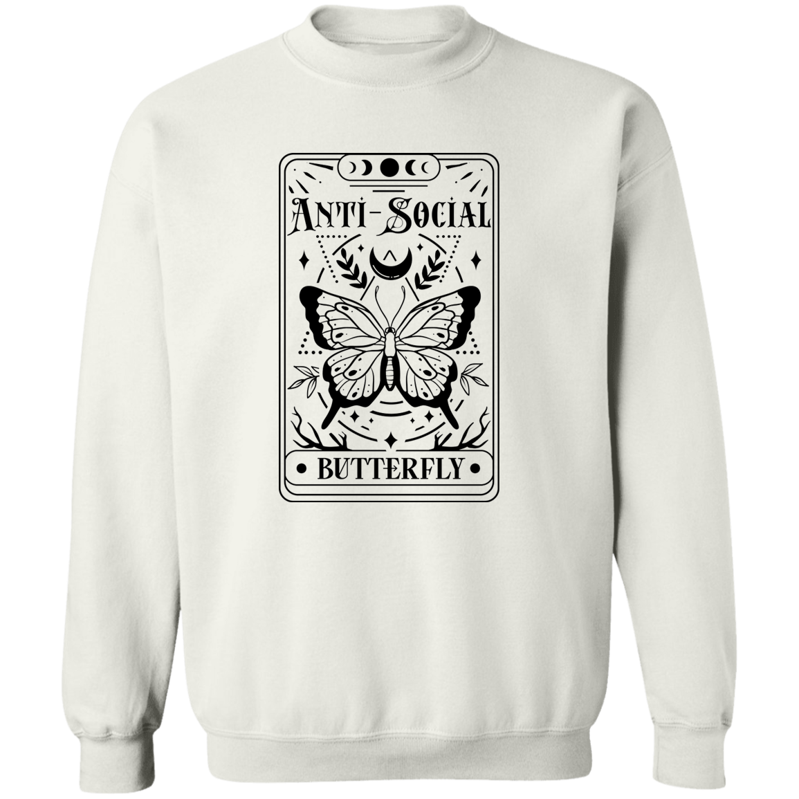 Anti-Social Butterfly Crewneck Pullover Sweatshirt