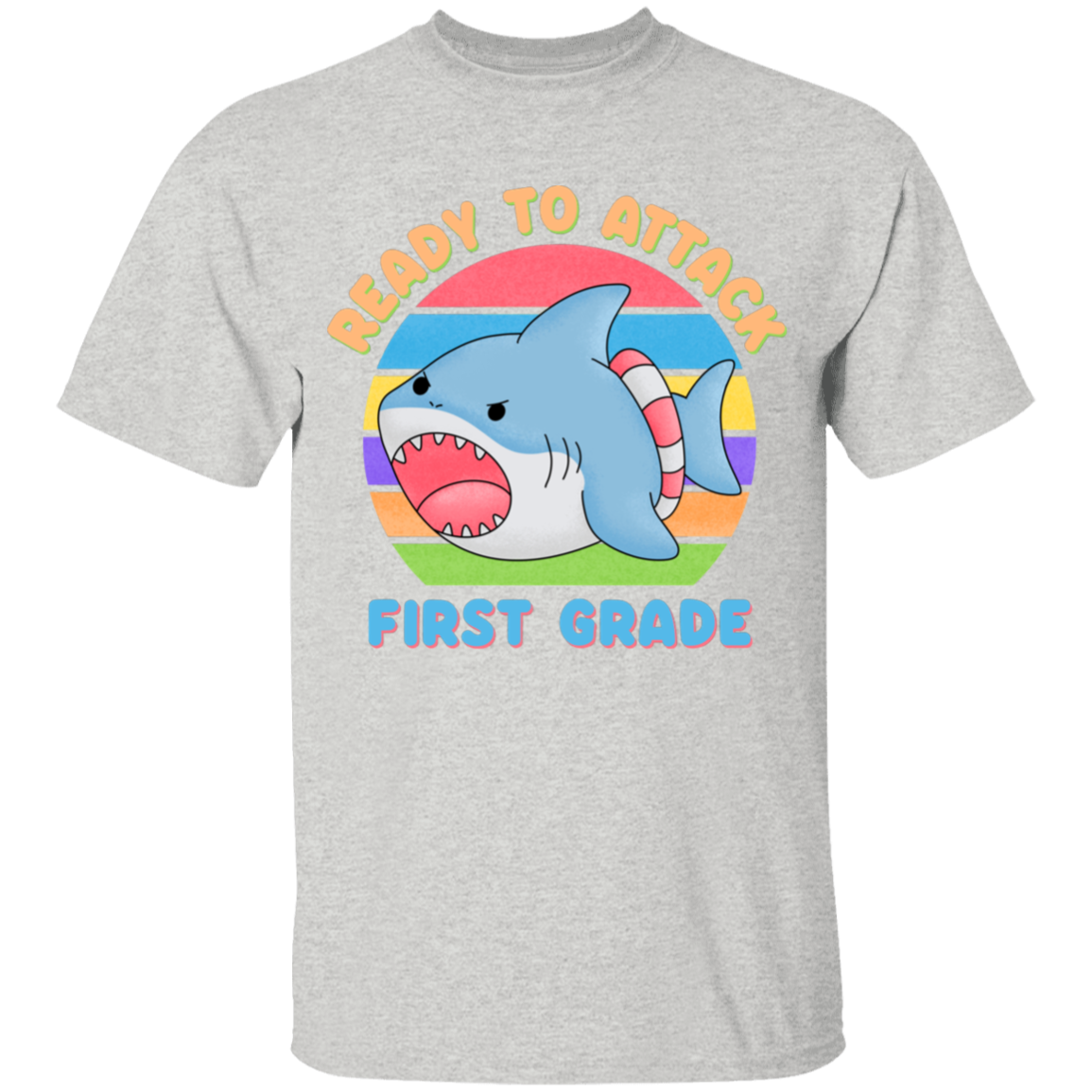Ready to Attack Shark First Grade Youth Cotton T-Shirt