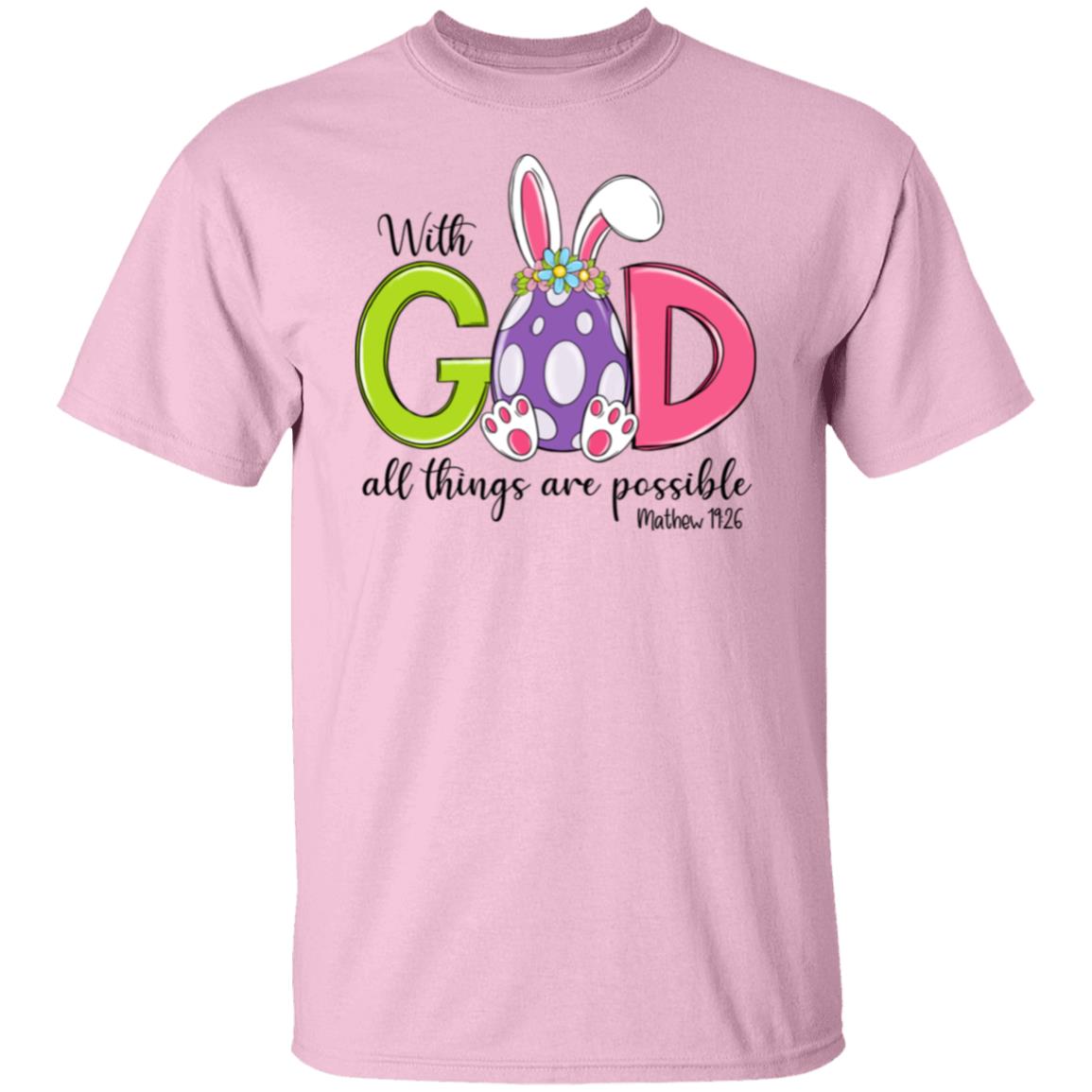 With God All Things Are Possible Easter 5.3 oz. T-Shirt