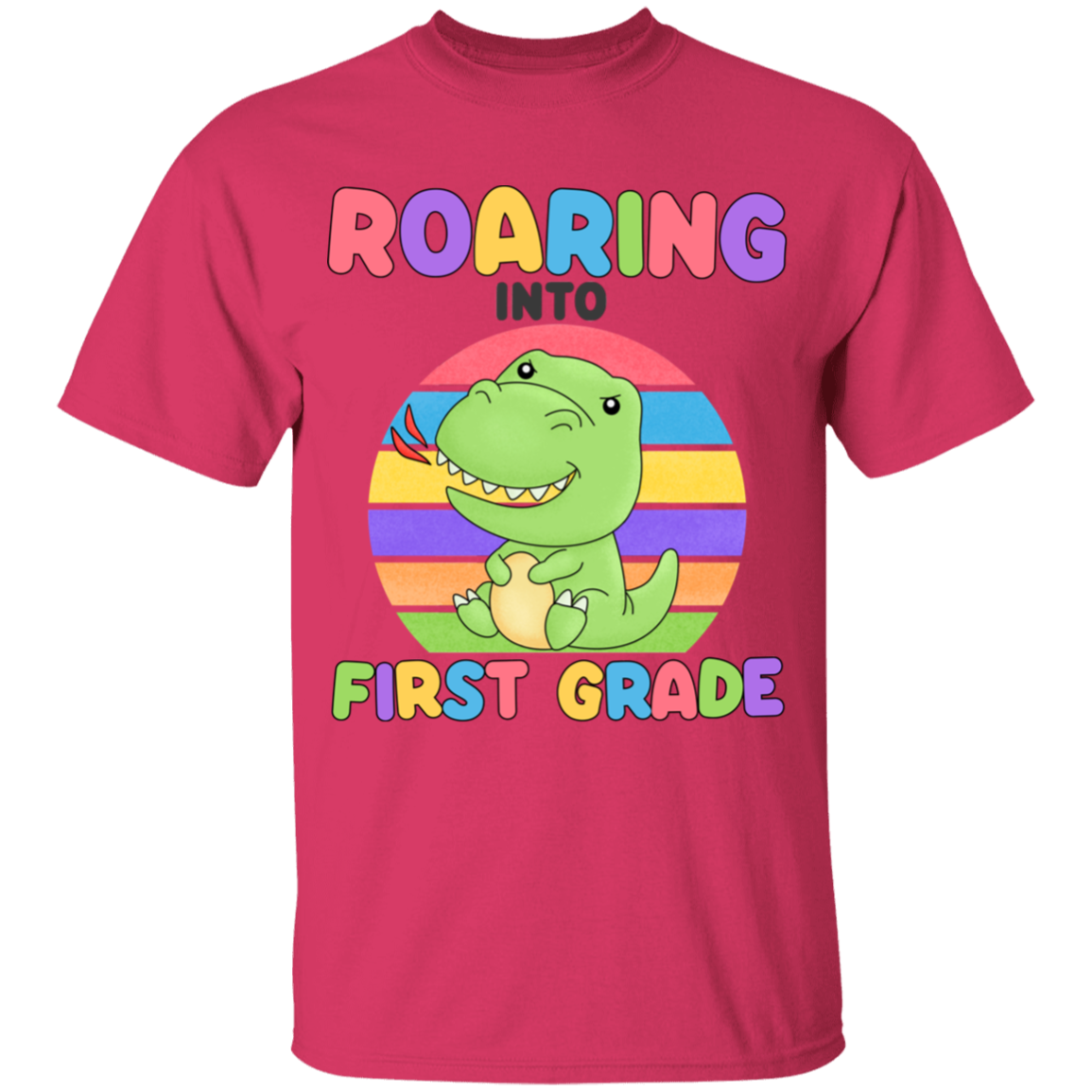 Roaring Into First Grade Youth Cotton T-Shirt