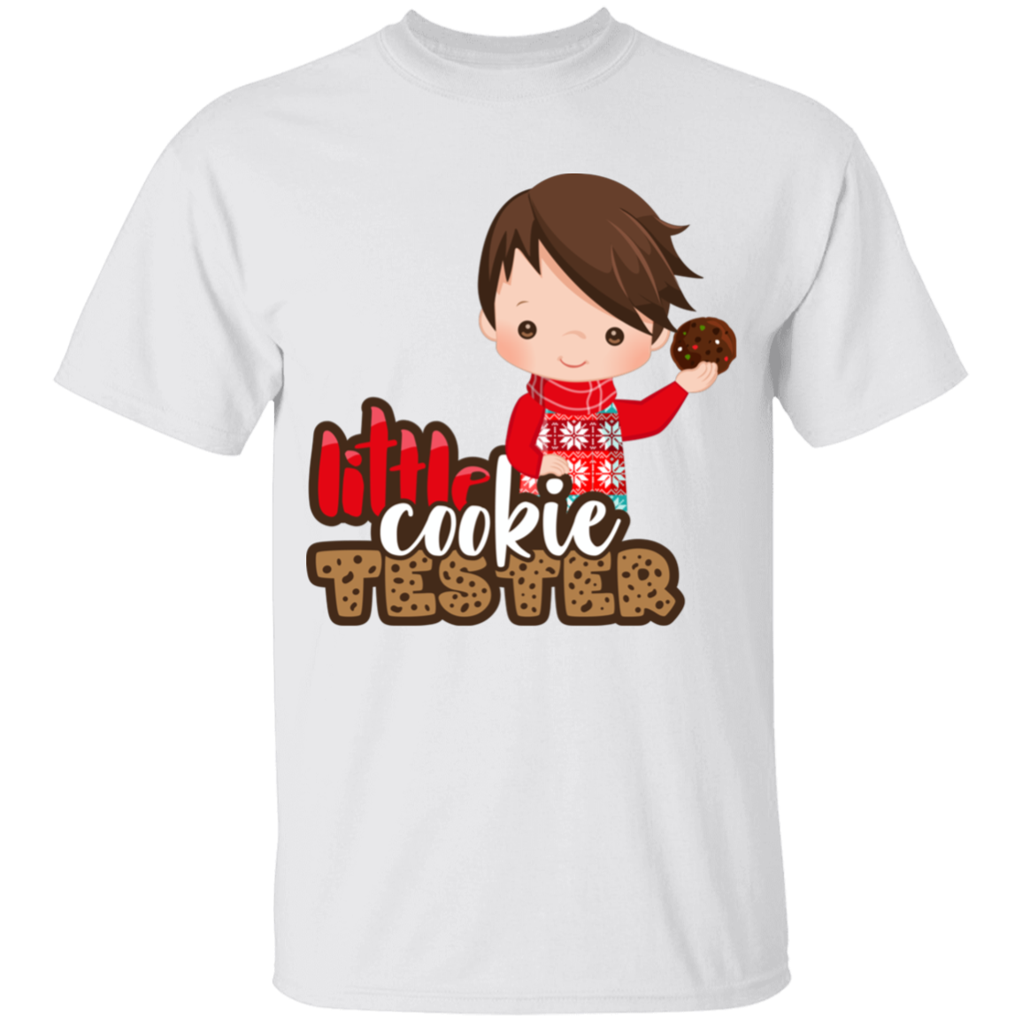Little Cookie Test Dark Hair Boy 100% Cotton T-Shirt