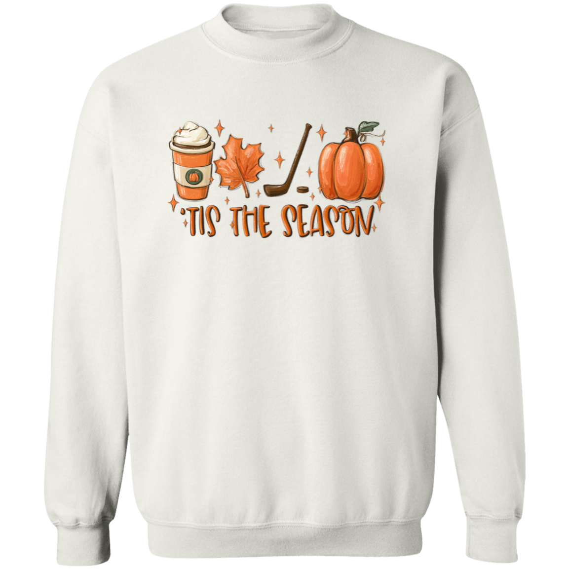 Tis The Season Hockey Crewneck Pullover Sweatshirt