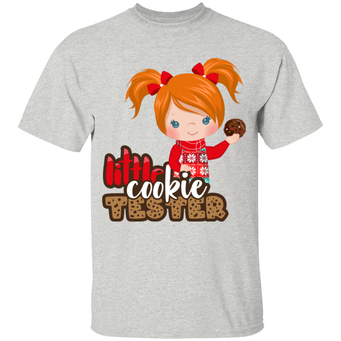 Little Cookie Tester Red Hair Girl 100% Cotton T-Shirt