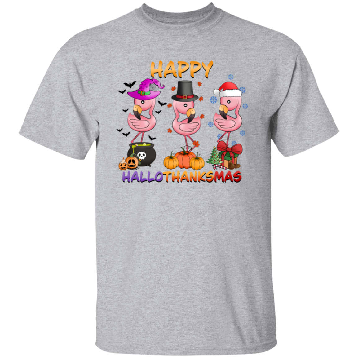 Flamingo HalloThanksMas T-Shirt
