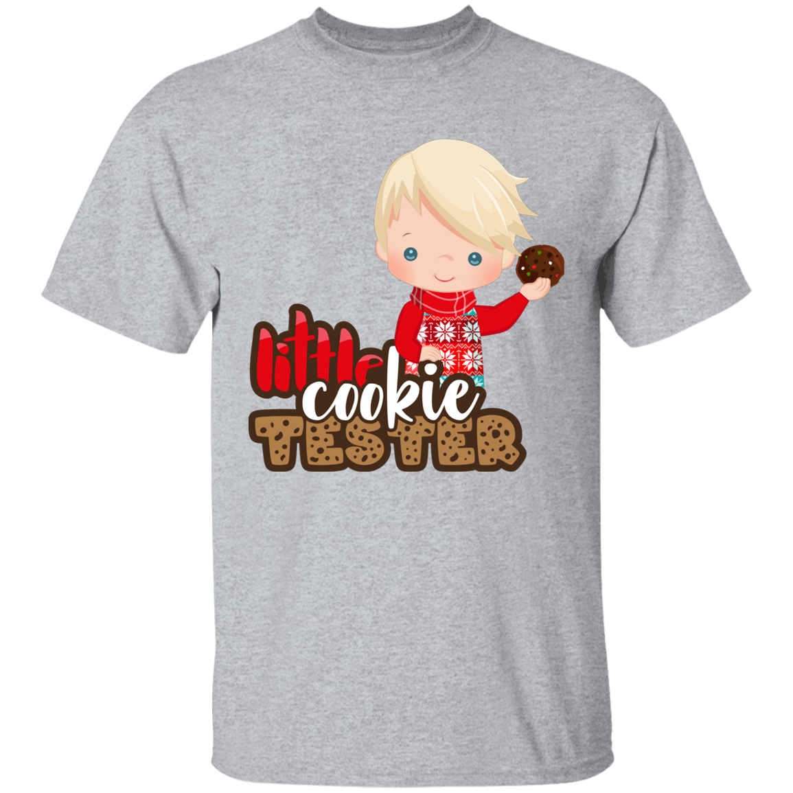Little Cookie Test Blonde Boy 100% Cotton T-Shirt