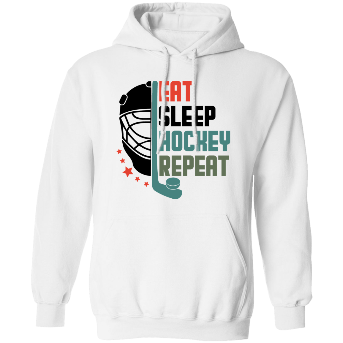 Eat Sleep Hockey Repeat Pullover Hoodie