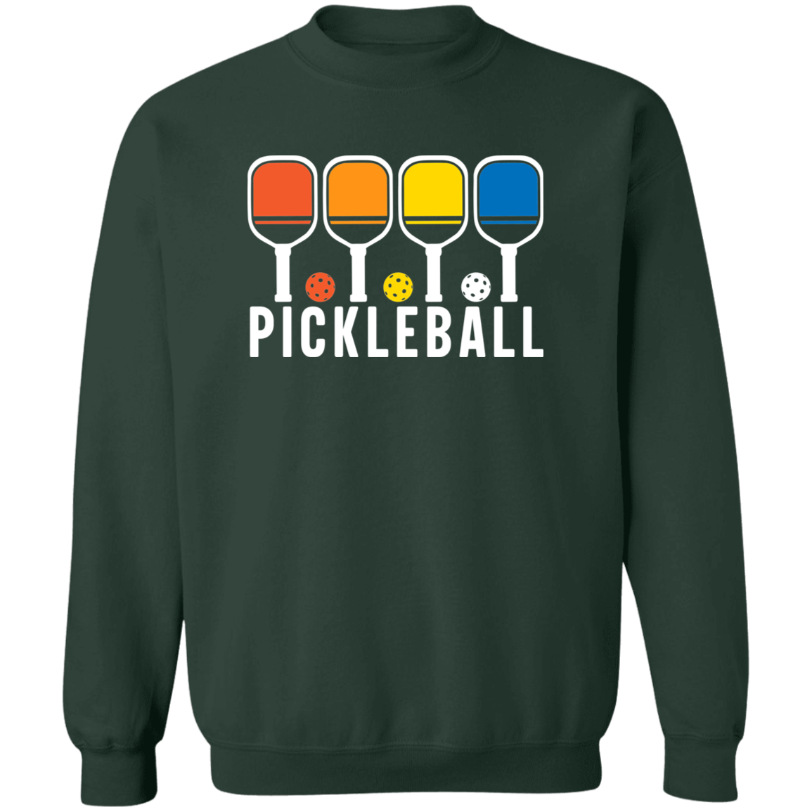 Pickleball Colors Crewneck Pullover Sweatshirt
