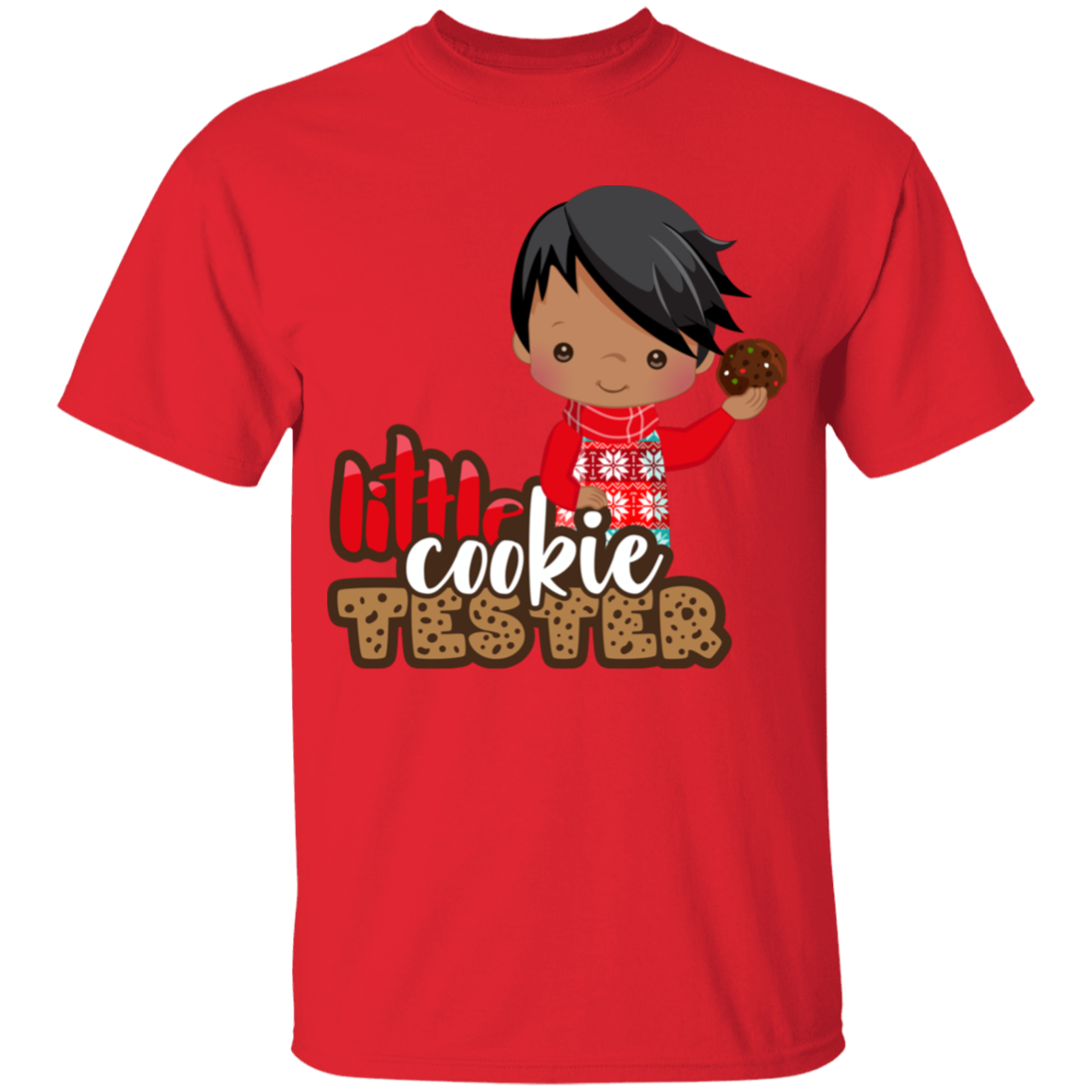 Little Cookie Tester African American Boy 100% Cotton T-Shirt