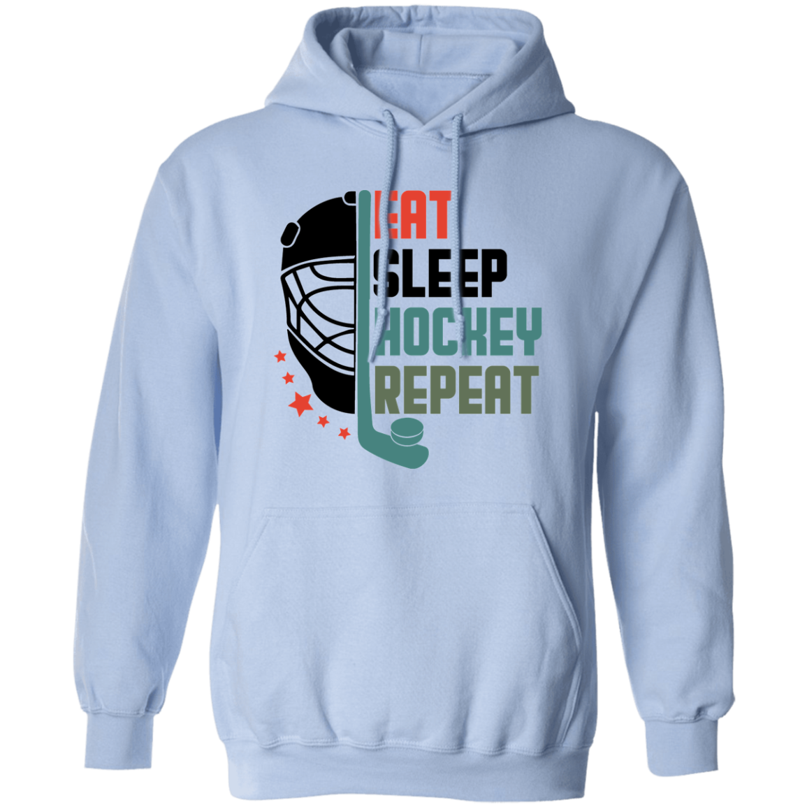 Eat Sleep Hockey Repeat Pullover Hoodie
