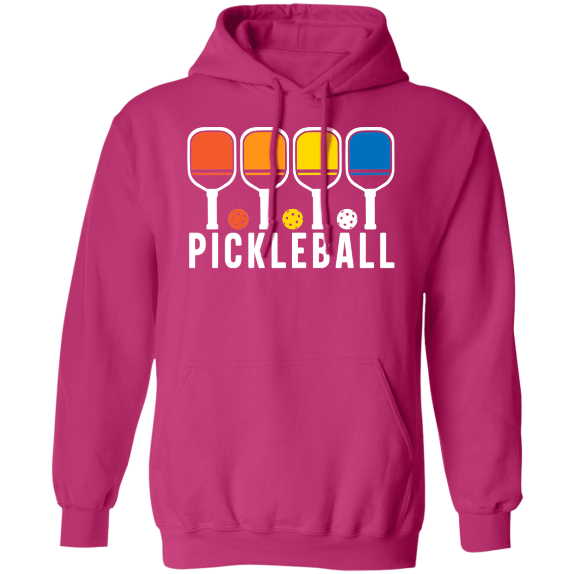 Pickleball Rainbows Pullover Hoodie