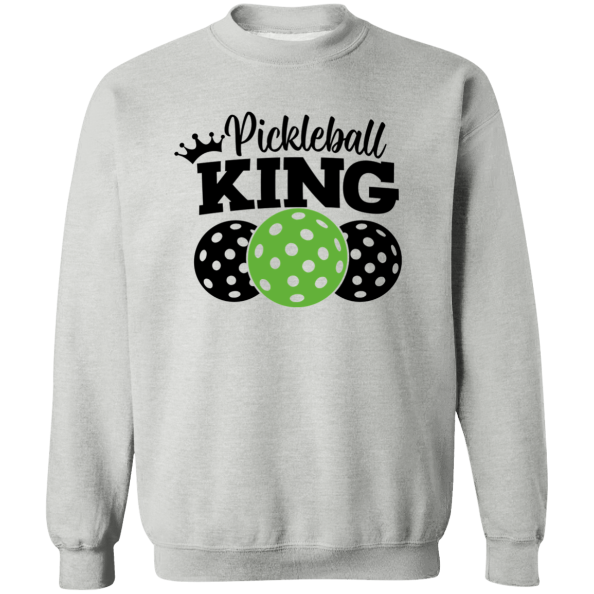 Pickleball King Crewneck Pullover Sweatshirt