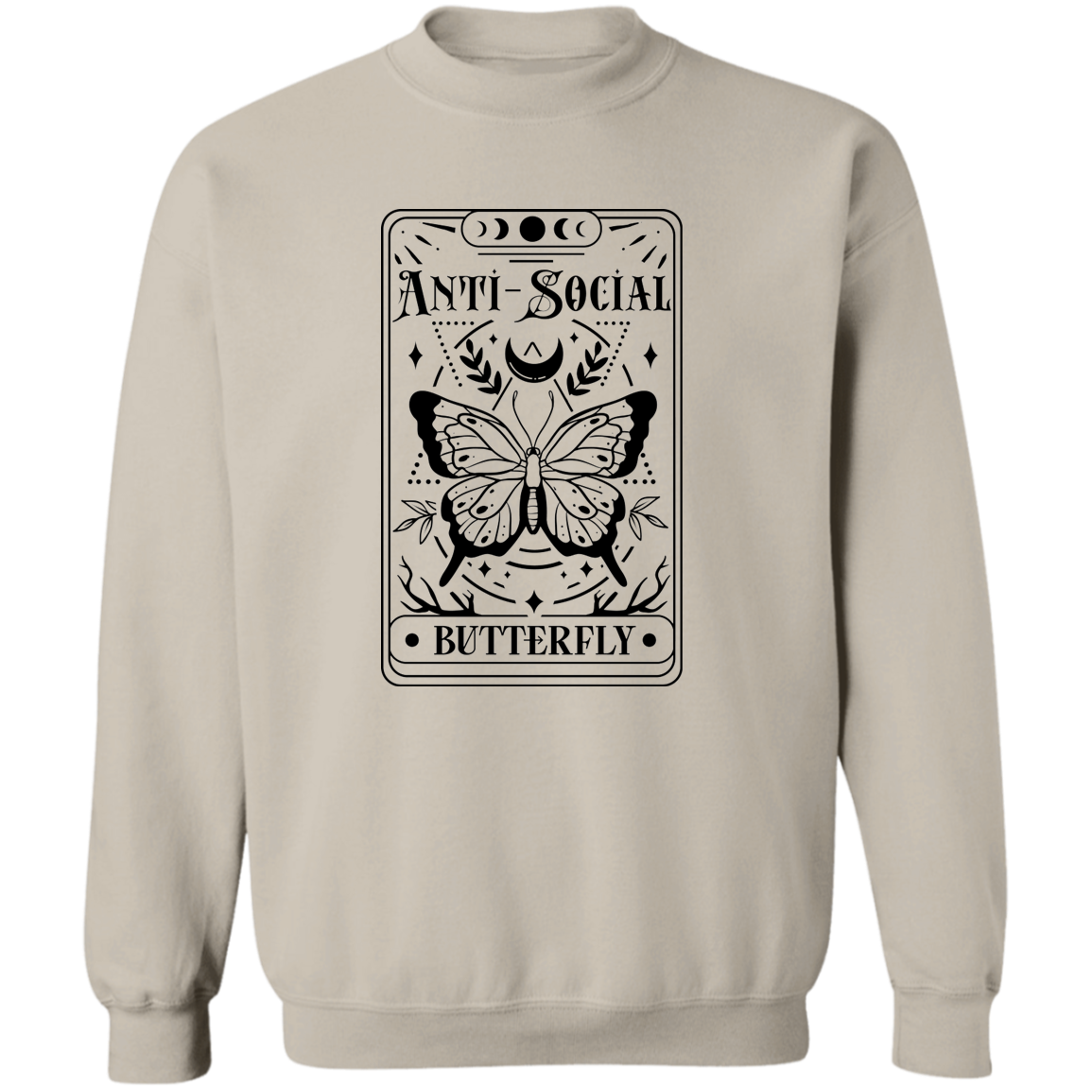 Anti-Social Butterfly Crewneck Pullover Sweatshirt