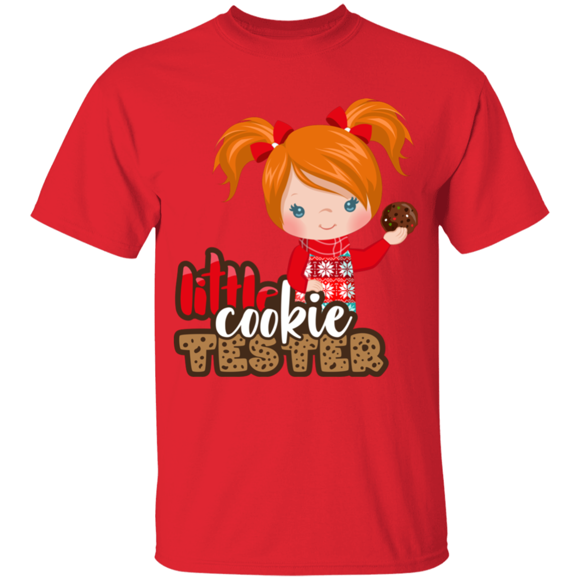 Little Cookie Tester Red Hair Girl 100% Cotton T-Shirt