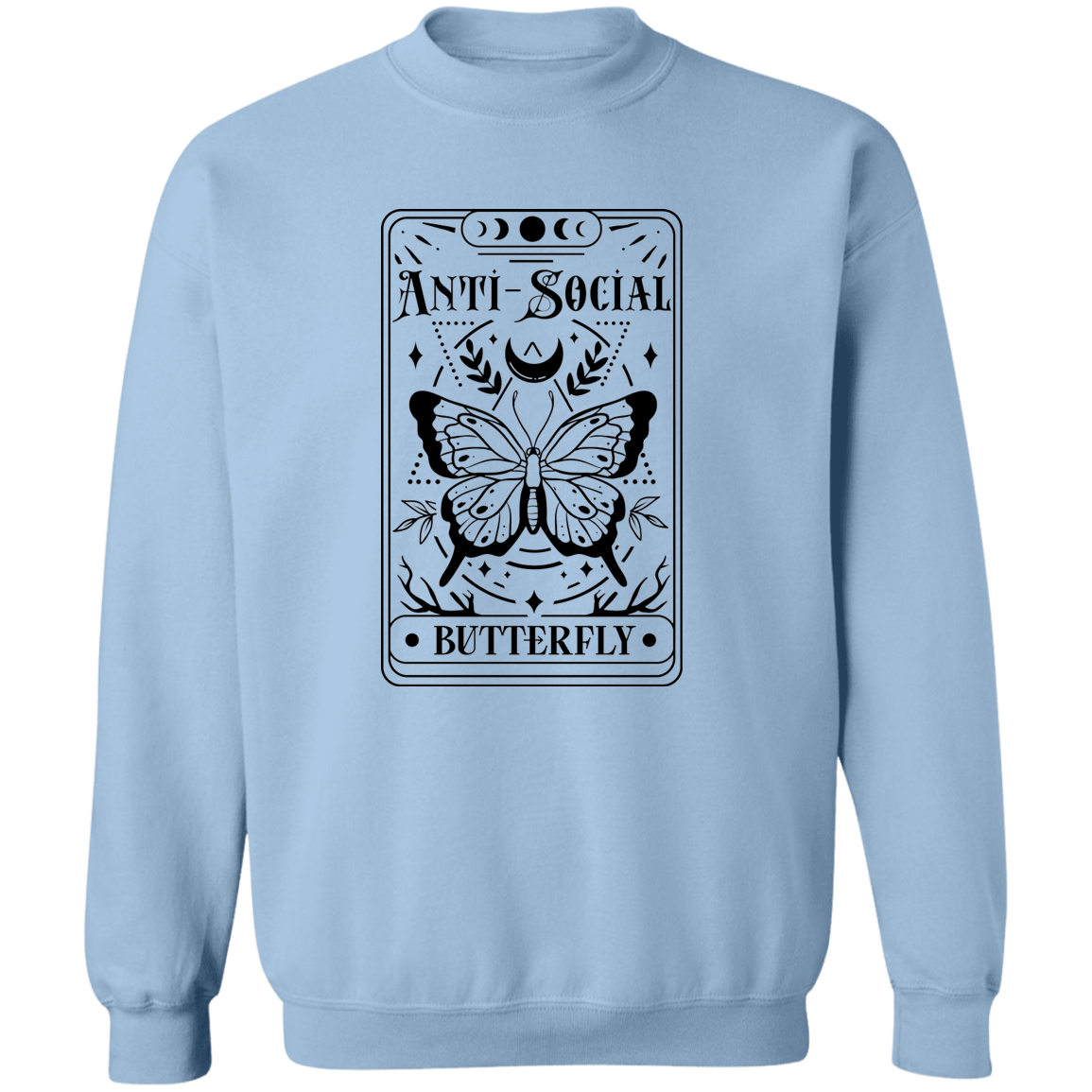 Anti-Social Butterfly Crewneck Pullover Sweatshirt