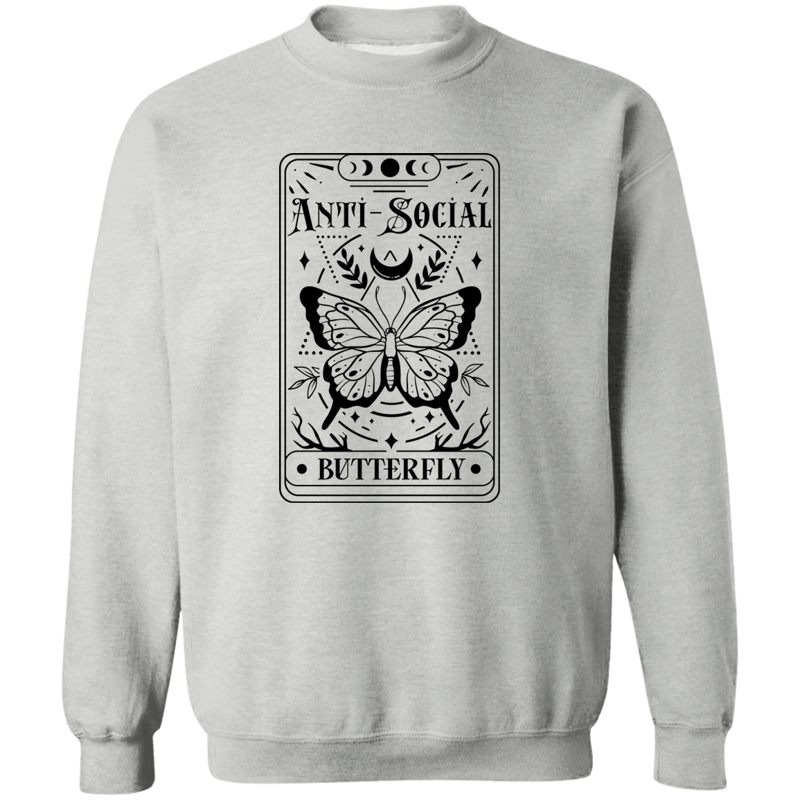 Anti-Social Butterfly Crewneck Pullover Sweatshirt