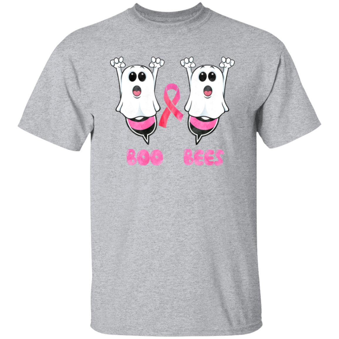 Boo Bees Breast Cancer Awareness T-Shirt