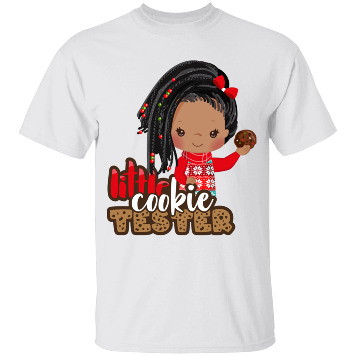 Little Cookie Tester African American Girl Cotton T-Shirt