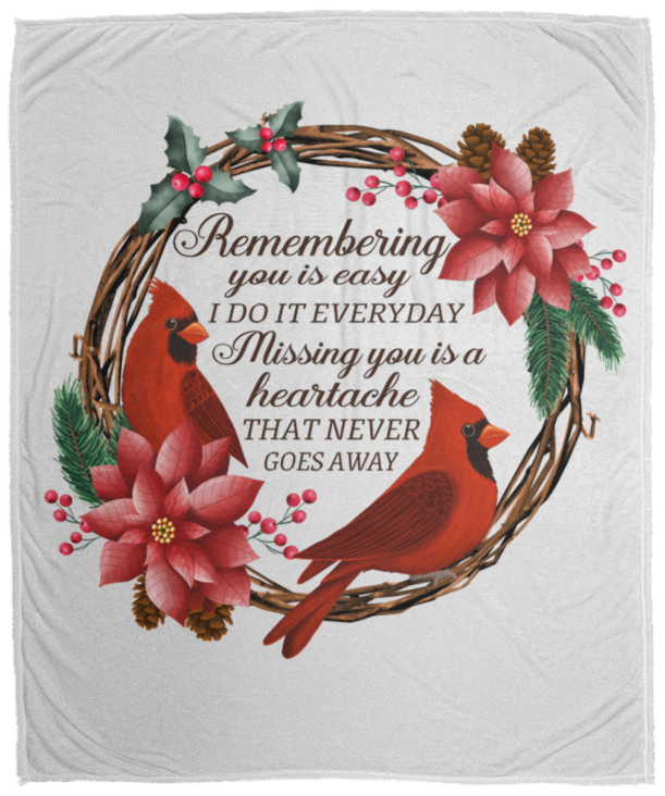 Remembering You is Easy Plush Fleece Blanket - 50x60