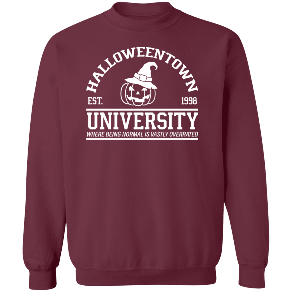 Halloween Town University Crewneck Pullover Sweatshirt