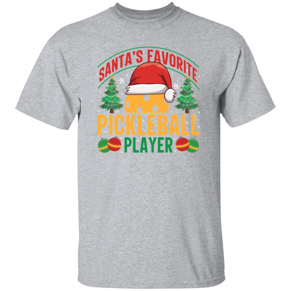 Santa's Favorite Pickleball Player T-Shirt