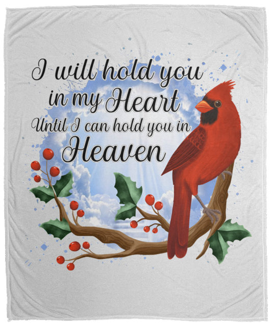 I will Hold You In My Heart Until I Hold You In Heaven Plush Fleece Blanket - 50x60