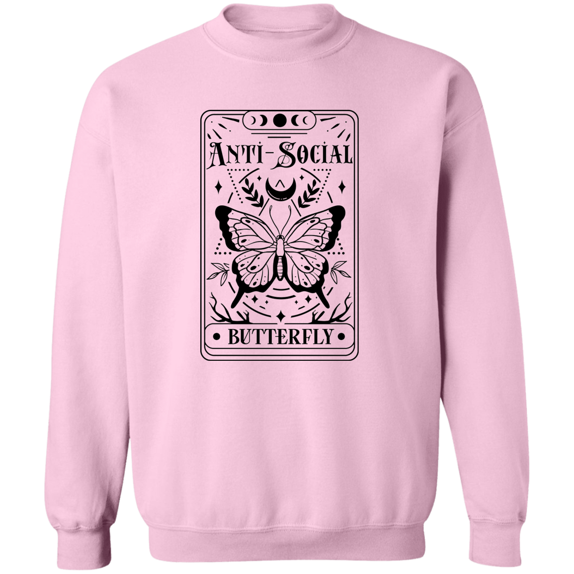 Anti-Social Butterfly Crewneck Pullover Sweatshirt