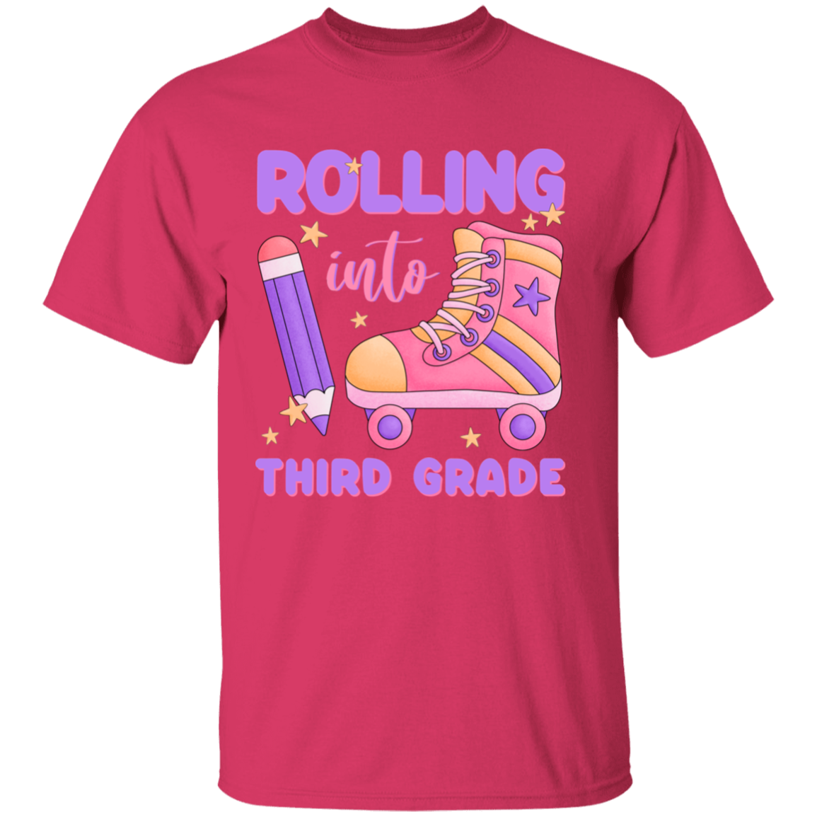 Rolling into Third Grade Youth Cotton T-Shirt