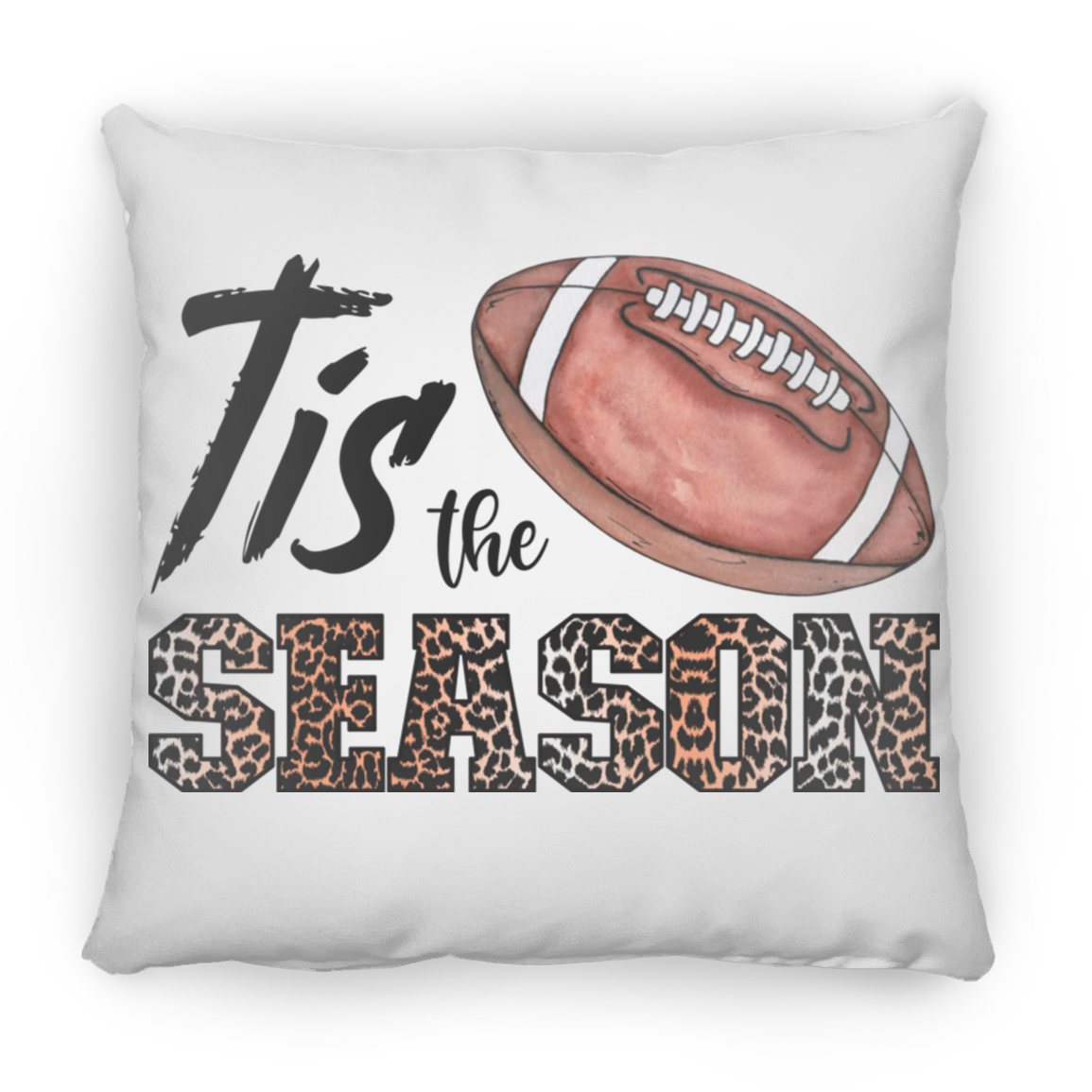 Tis the Season Football Medium Square Pillow