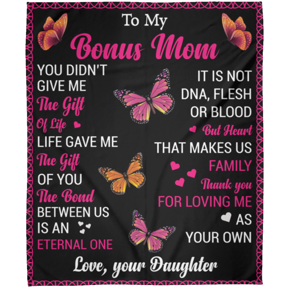 To My Bonus Mom Arctic Fleece Blanket 50x60