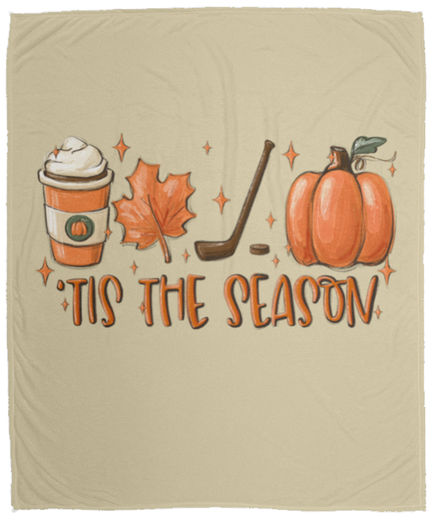 Tis The Season Hockey Plush Fleece Blanket - 50x60