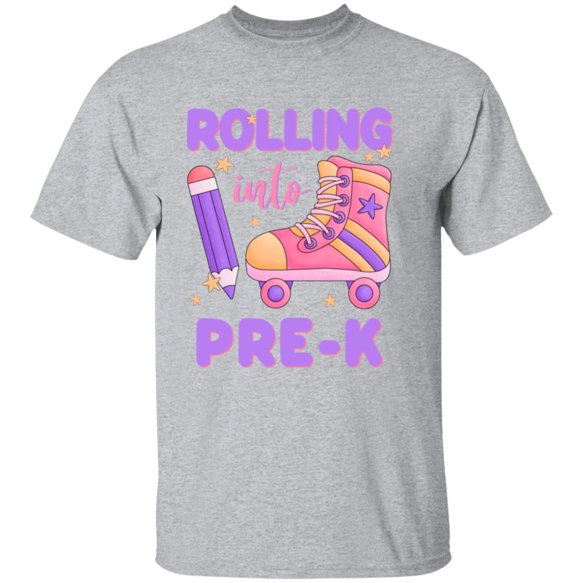 Rolling Into Pre K Youth Cotton T-Shirt