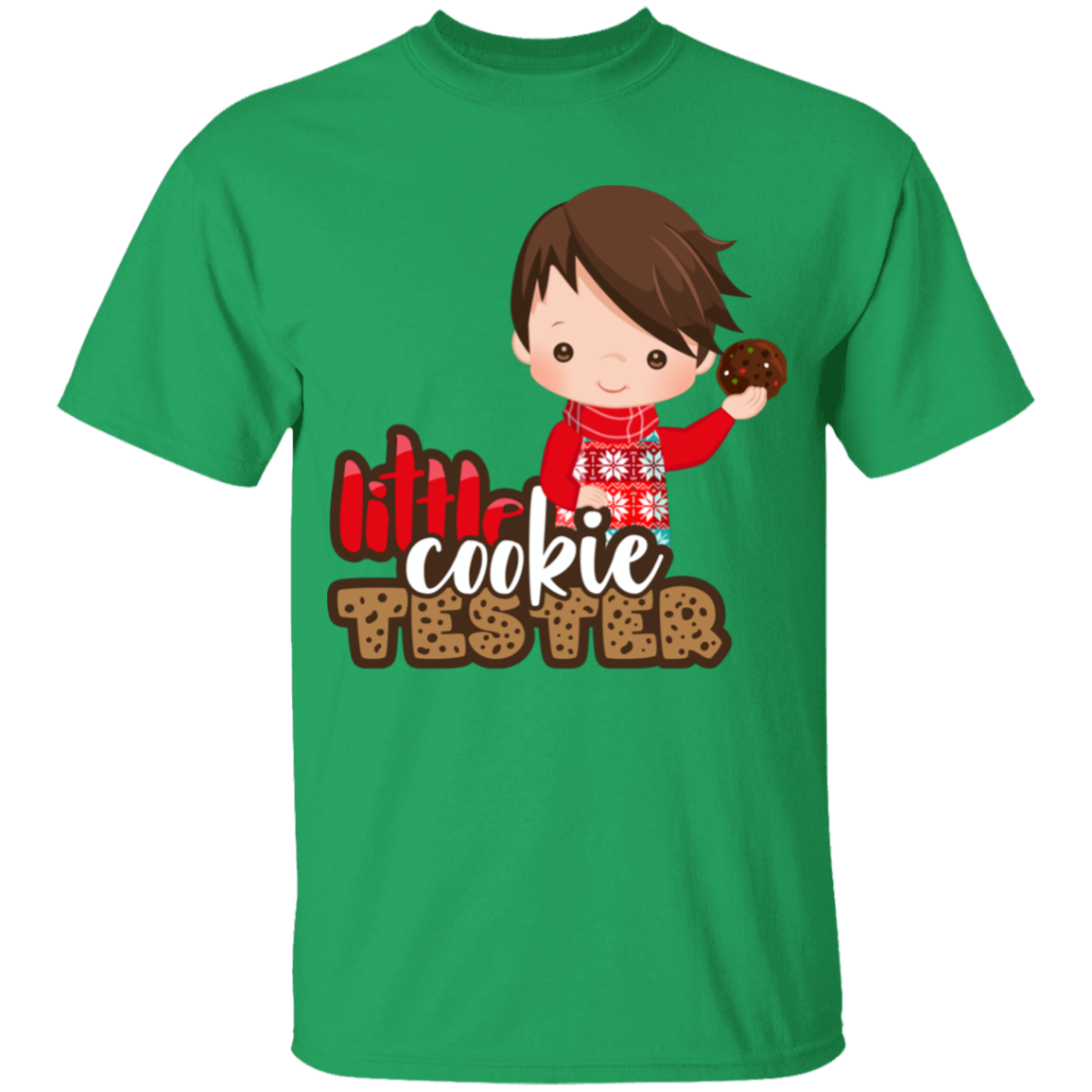 Little Cookie Test Dark Hair Boy 100% Cotton T-Shirt