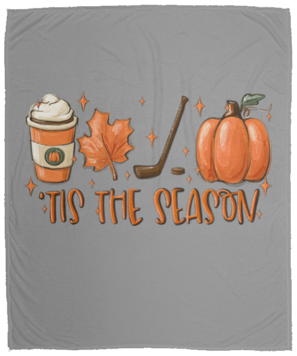 Tis The Season Hockey Plush Fleece Blanket - 50x60