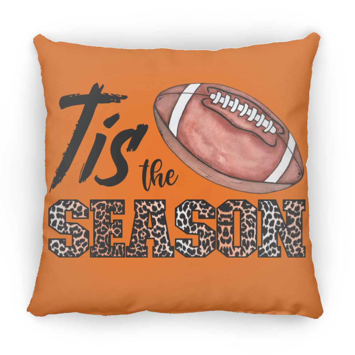 Tis the Season Football Medium Square Pillow