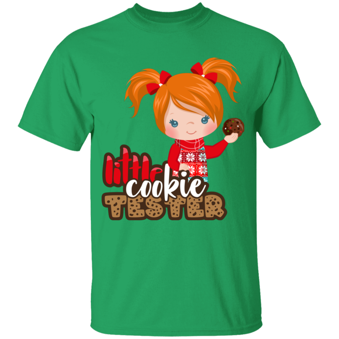 Little Cookie Tester Red Hair Girl 100% Cotton T-Shirt