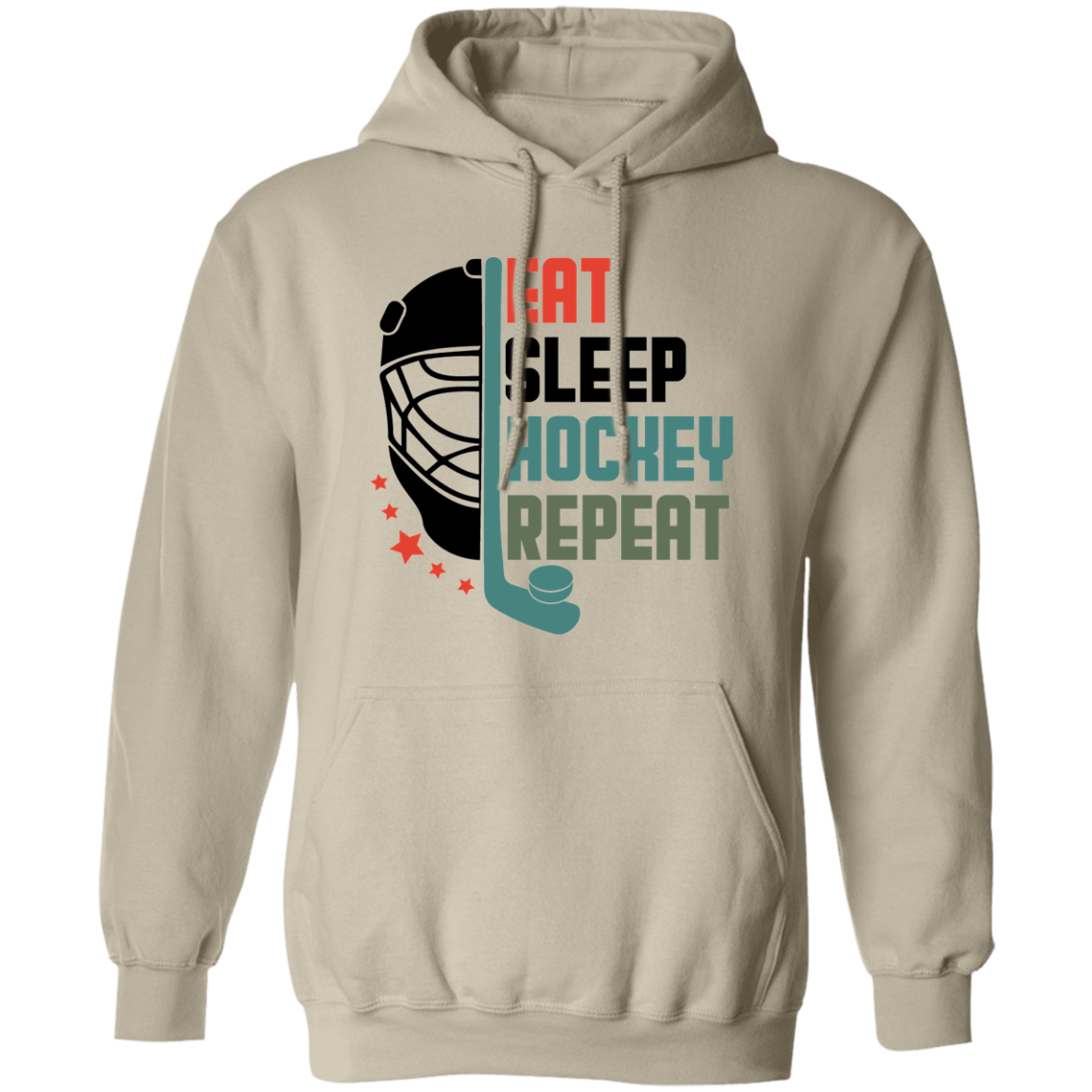 Eat Sleep Hockey Repeat Pullover Hoodie