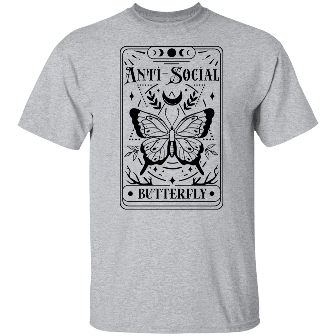Anti Social Butterfly Tarot Card T-Shirt