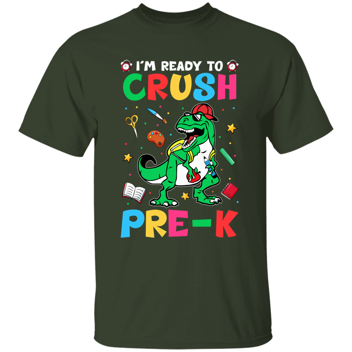 I'm Ready to Crush Pre K Dinosaur Youth Cotton T-Shirt