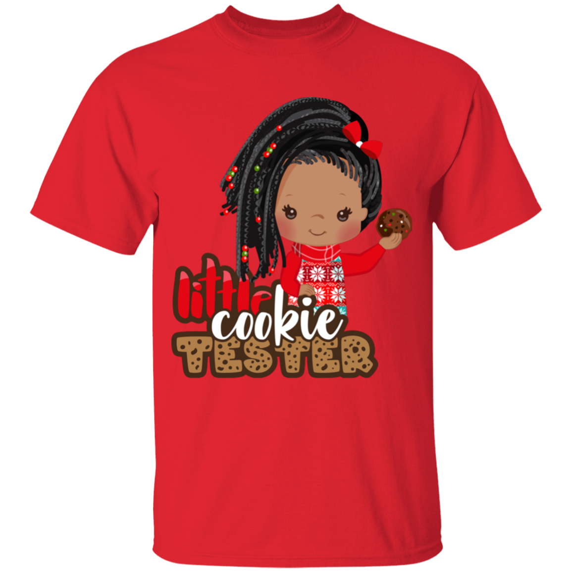Little Cookie Tester African American Girl Cotton T-Shirt