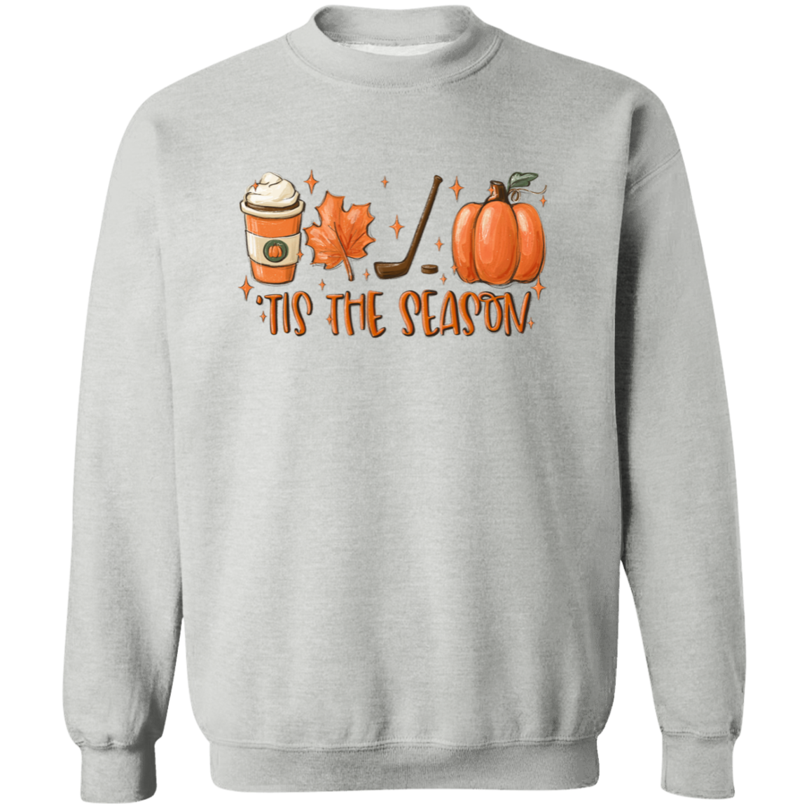 Tis The Season Hockey Crewneck Pullover Sweatshirt