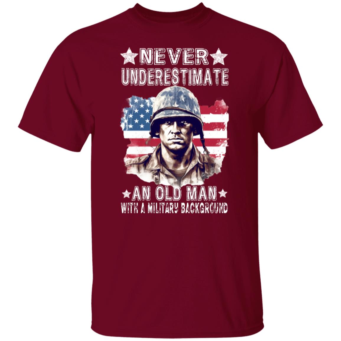 Never Underestimate An Old Man G500 5.3 oz. T-Shirt