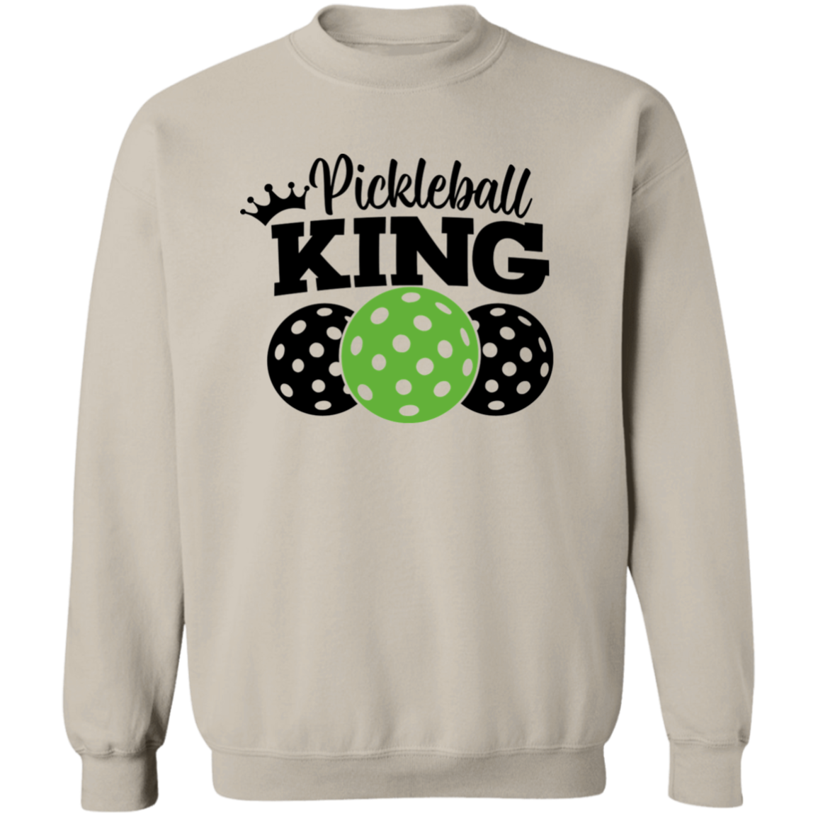 Pickleball King Crewneck Pullover Sweatshirt