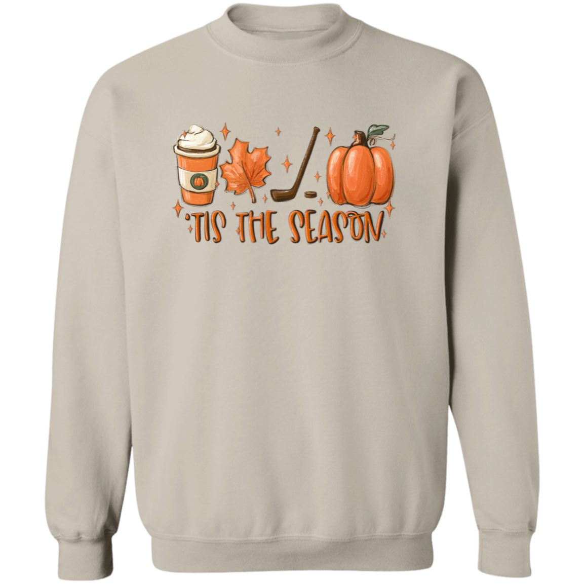 Tis The Season Hockey Crewneck Pullover Sweatshirt