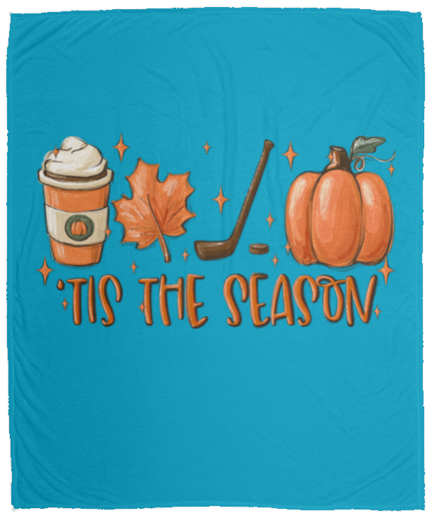 Tis The Season Hockey Plush Fleece Blanket - 50x60
